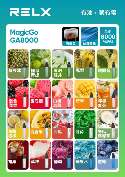 新品上市 relx悅刻 8000 PUFFS 悅刻抛棄式一次性電子煙 16ml大容量 台灣現貨