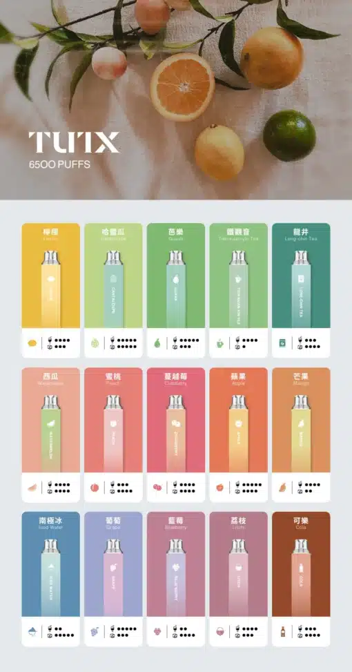TUTX 6500 PUFFS 一次性電子煙｜長效6500口｜免充免加油